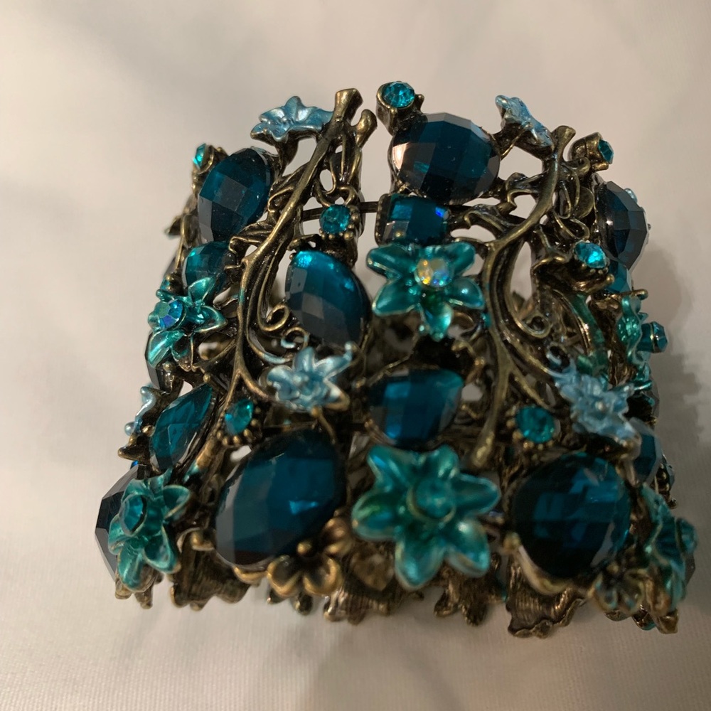 Blue cuff bracelet